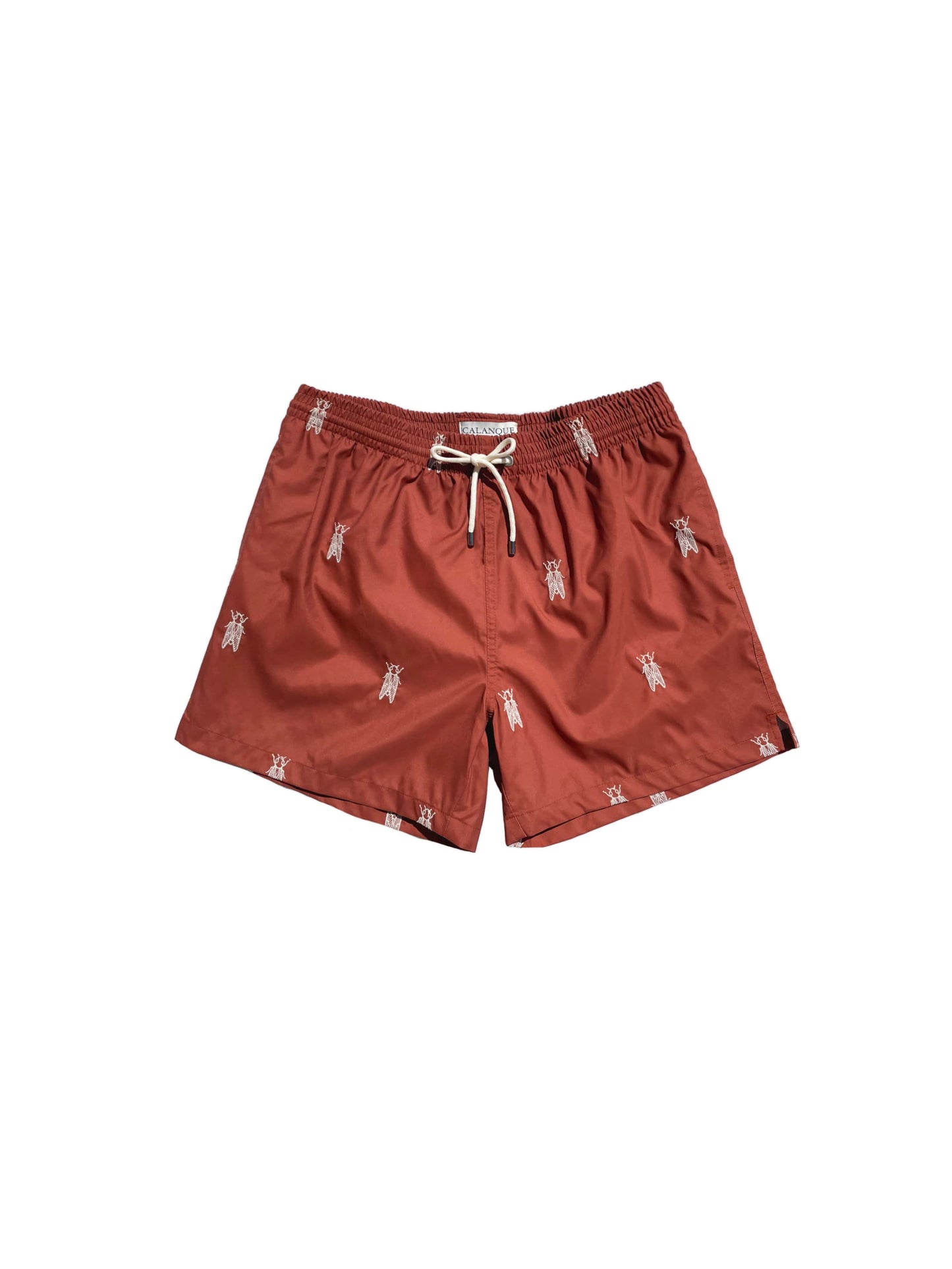 Short de bain rouge terrracota